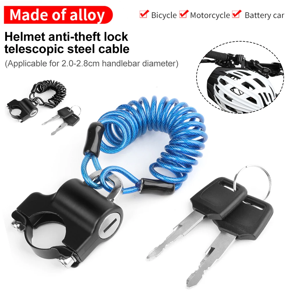

Bicycle Lock Mountain Bike Lock Anti-theft Portable Alloy Security Steel Chain Motorcycle Helmet Anti-theft Lock Safety Padlock
