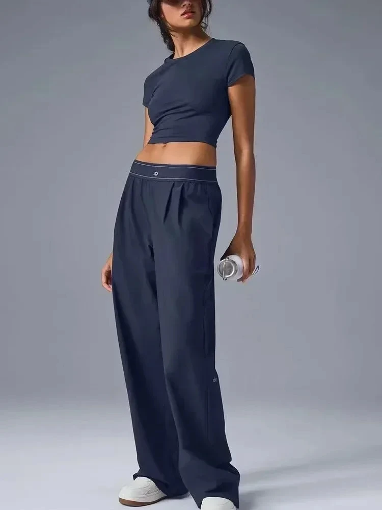 2025 اليوغا السراويل بنطلون الرياضة المرأة عادية ف...