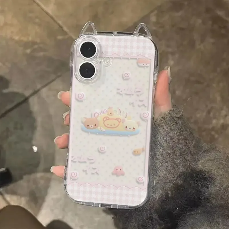 Kawaii Japanese Bear Fashion Phone Case - Cute Y2K Back Cover