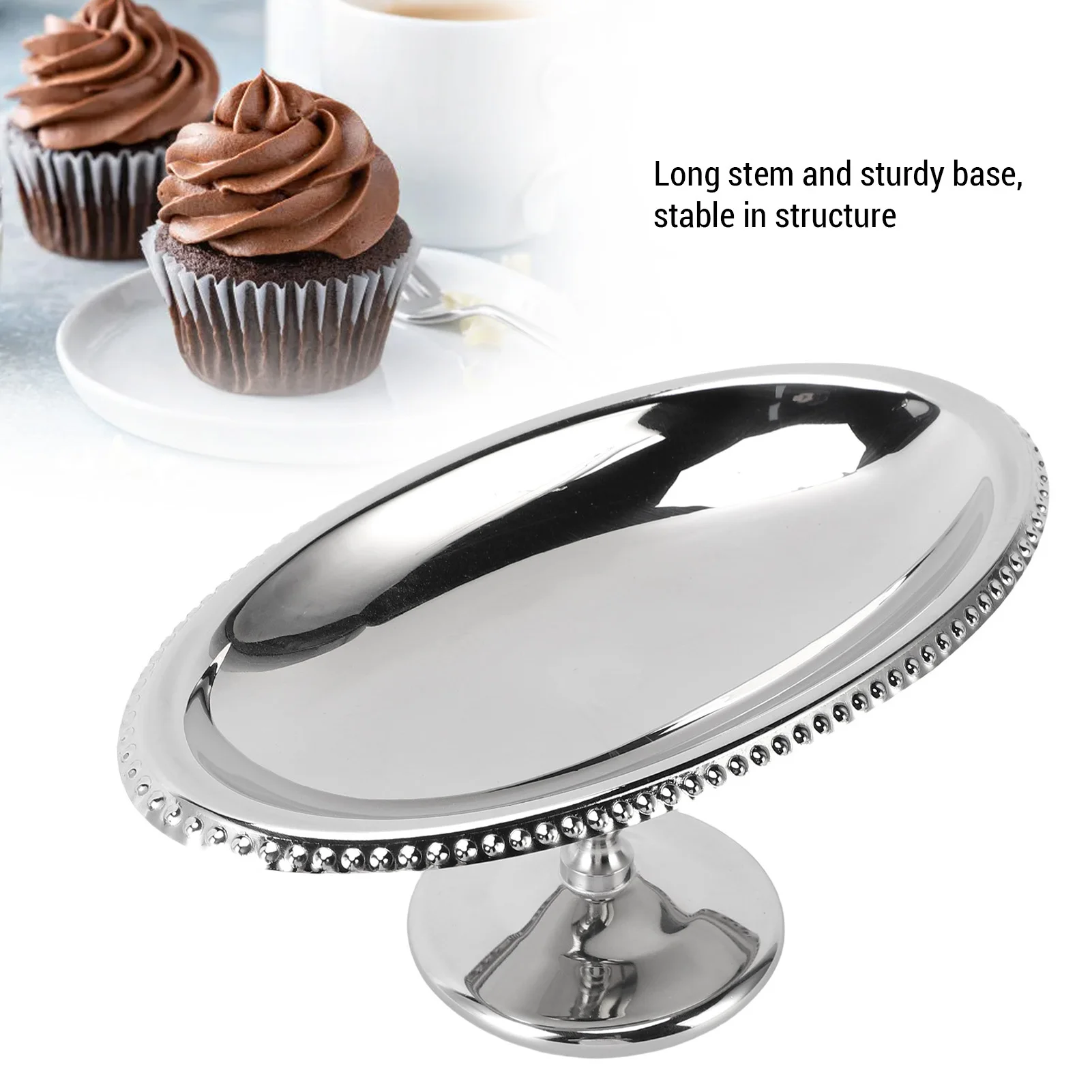 Stainless Steel Dessert Cup Oval Ice Cream Cup Rustproof Stable Sturdy Easy To Clean Stylish Multi Purpose for Party