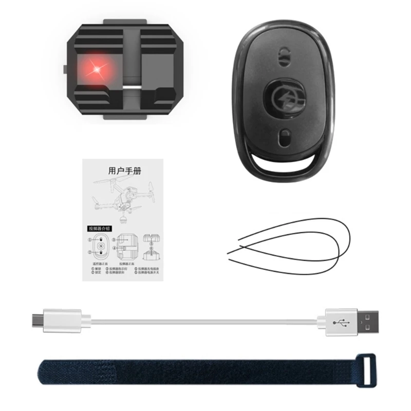 Lanceur de largage aérien pour drone installé sur un Mini 3, avec télécommande 2.4G.