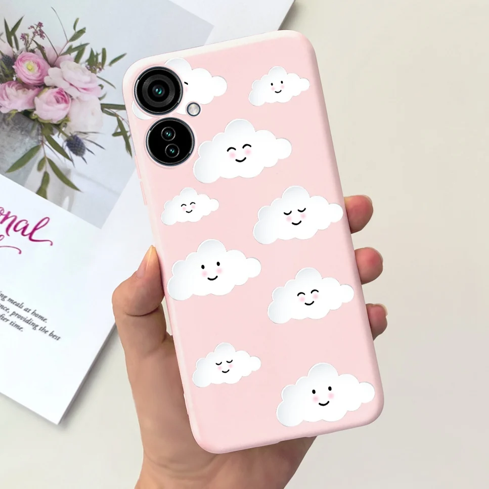 Fashion Cartoon Soft Silicone Black Pink Phone Case Cover