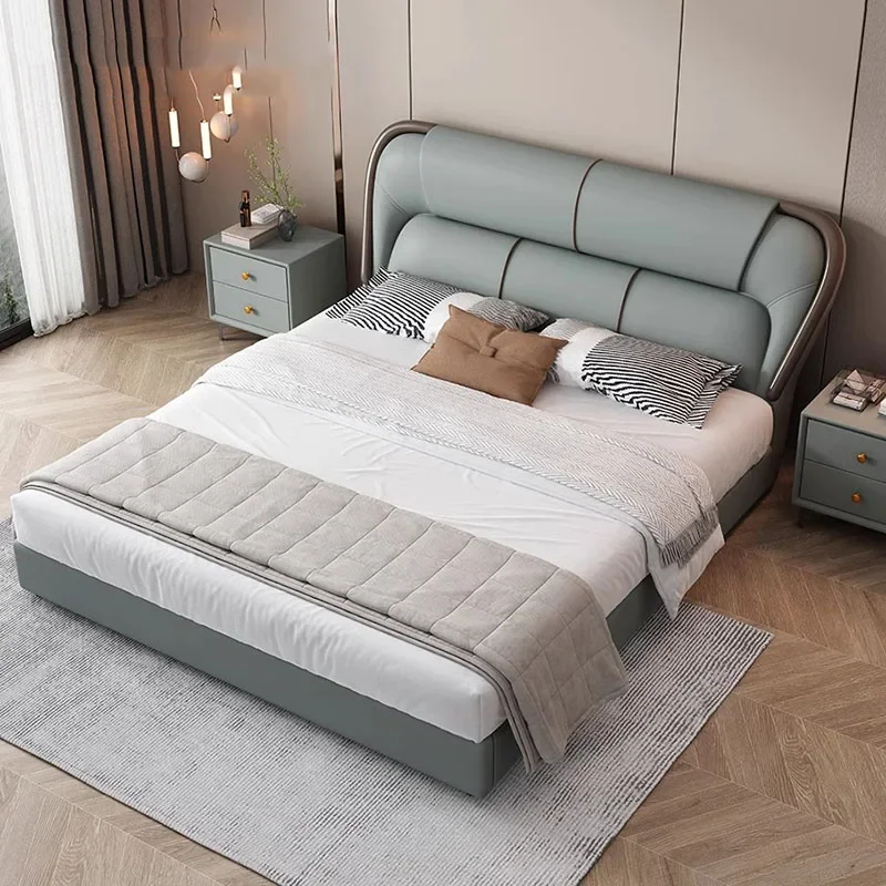 

Royal Queen Double Bed Nordic Wood Drawers King Size Frame Double Bed Modern Sleeping Letti Matrimoniali Furniture For Bedroom