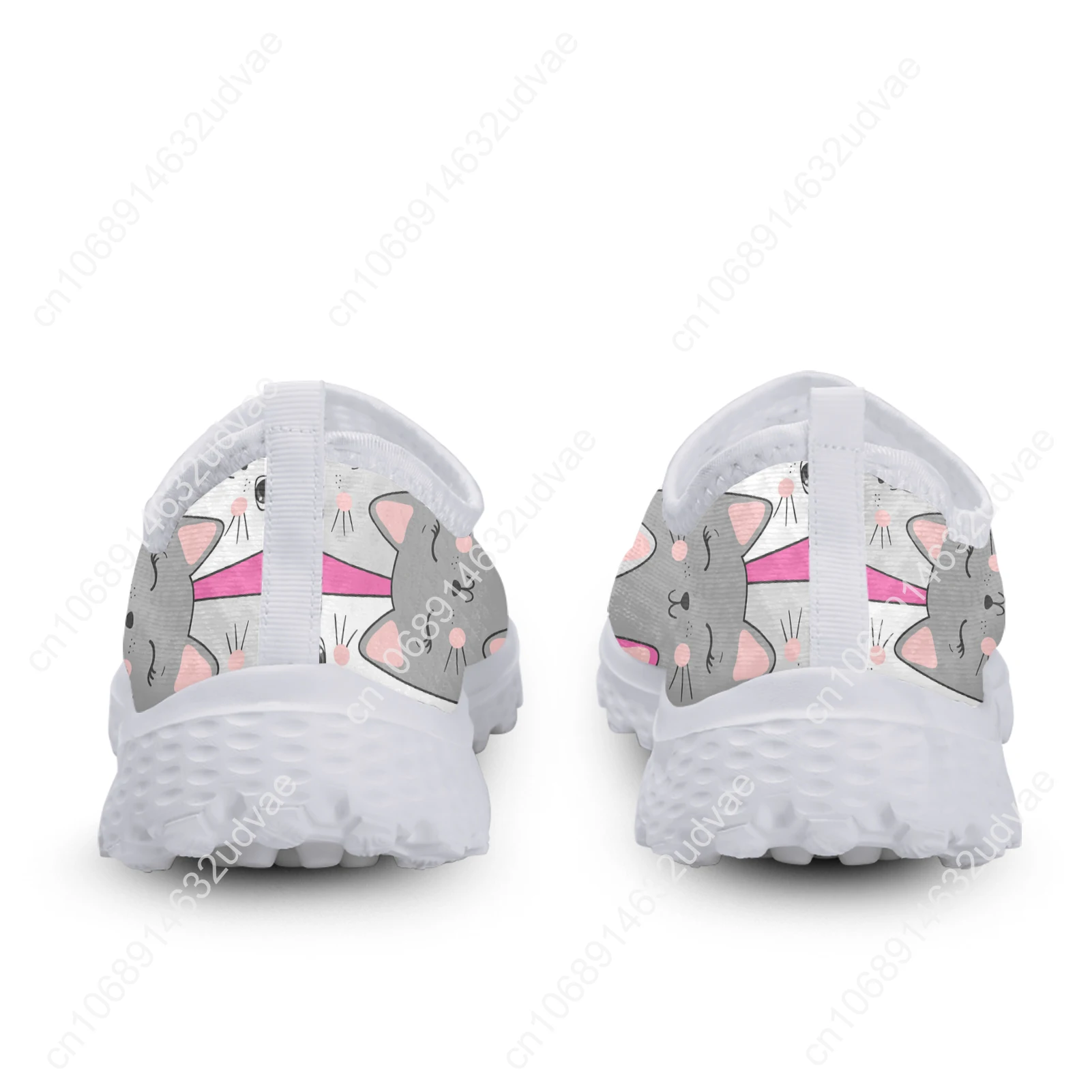Brand Designs Mesh Shoes for Women Seamless kawaii Cartoon Cat 3D Printing Lightweight Sneaker Girl Zapatos De Mujer