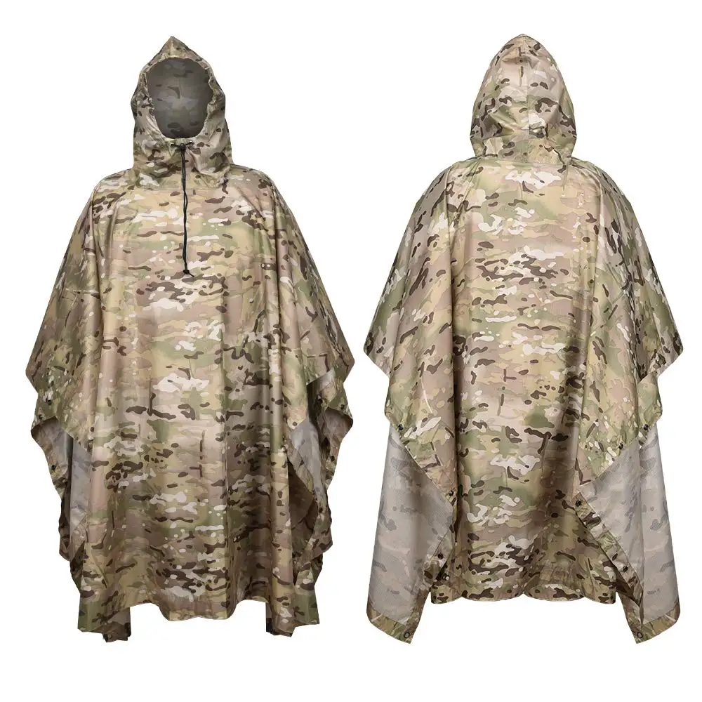 Raincoat poncho Camouflage Tactical Raincoat for Man Woman