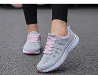 Women Casual Shoes Fashion Breathable Walking Mesh Flat Shoes Sneakers Women Gym Vulcanized Shoes White Female Footwear