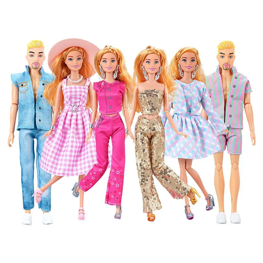 fast shipping accessories kawaii items fashion 4 style female woman dress 2 style male man ken doll clothes for barbie diy game Fast Shipping Accessories Kawaii Items Fashion 4 Style Female Woman Dress +2 Style Male Man Ken Doll Clothes For Barbie DIY Game