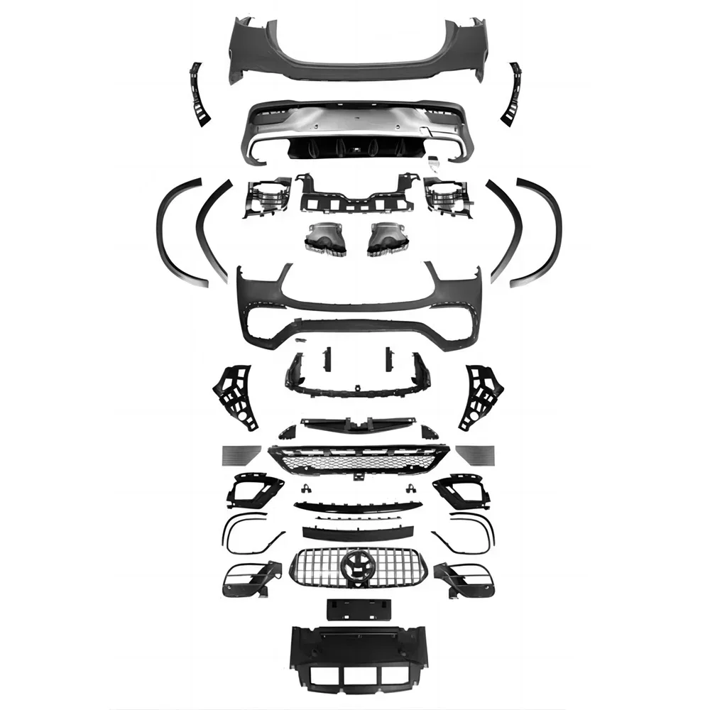 

Полный комплект корпуса для Benz GLE Class C167 Coupe 19-23 GLE300 GLE350 GLE400, обновление до GLE63S, стиль передней строчки