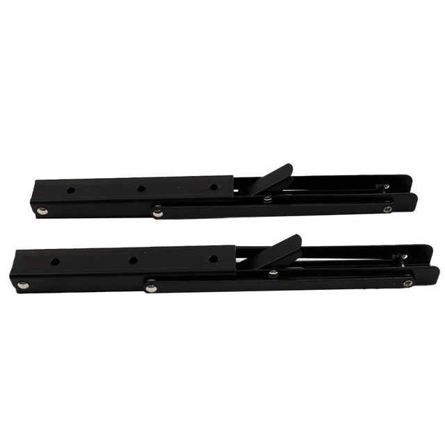 2PCS Black Finish Camper Van Folding-Bracket Table Shelf Interior