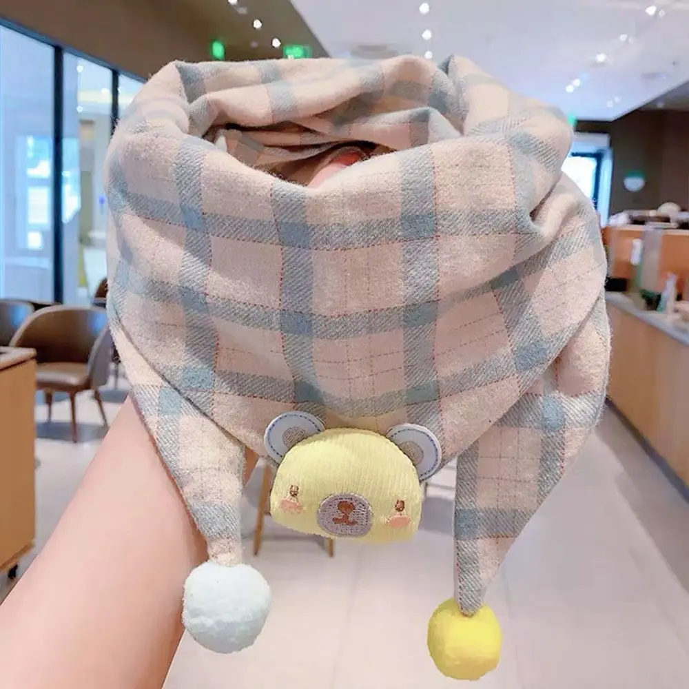 1-10 Years Old Winter Cotton Kids Winter Scarf Cute Warm Knitted Scarves Soft Windproof Neckerchief for Baby Boys Girls