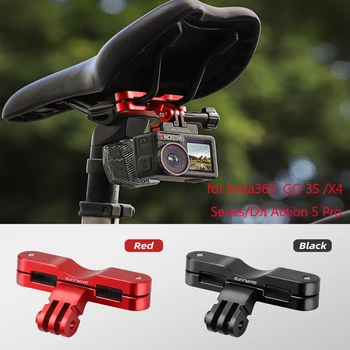 Sunnylife Supporto per sedile per bicicletta Supporto per fotocamera per binario a sella per DJI Action 5 Pro/Insta360 GO 3S X4/GoPro 13 Accessori