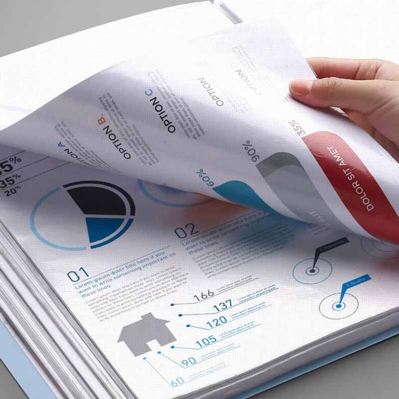 A4 Thickened Folder 100 Pages Information Book Storage Organizer