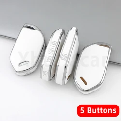 Enhanced Smart Remote Auto Shell with Multi-Button Design - Premium Car Key Case Cover Accessories (5button white cover)