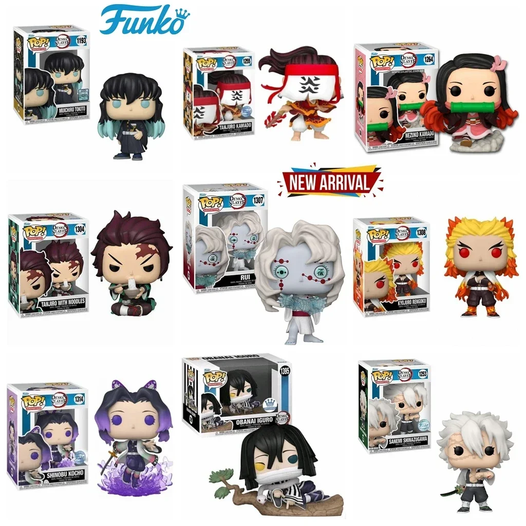 thumbnail image 1 of Funko Pop Demon Slayer Shinobu 1314# OBANAI 1395# RUI 1307# Nezuko 1264# SANEMI 1253 Tanjiro 1304 KYOJURO 1308 Muichiro 1193 Juguete, 1 of 5
