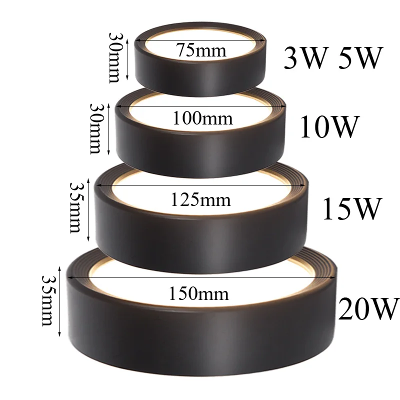 Ultra-thin LED downlight ceiling light 3W 5W 7W 9W 12W 15W 20W large area light AC220V spotlights indoor lighting
