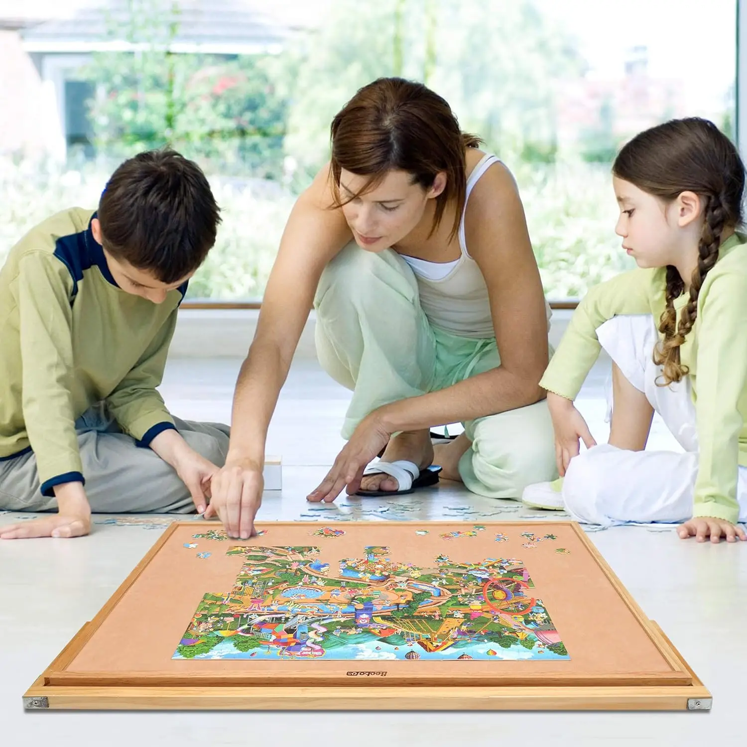 1000/500/300 Pieces Paper Puzzle for Amusement Park Jigsaw Puzzles for Challenging Family Activity Games Party Birthday Gift