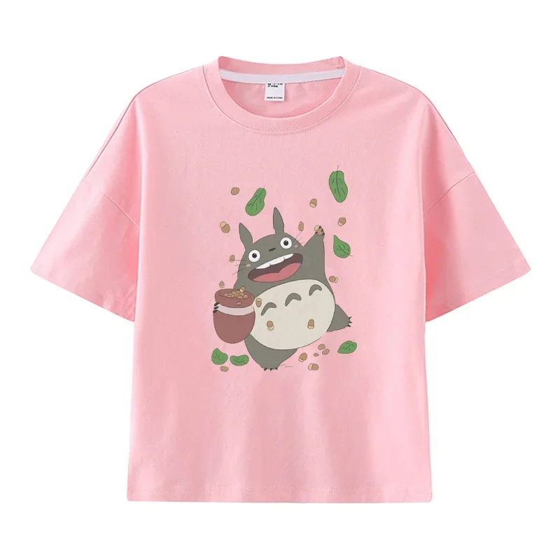 Children's and men's short-sleeved T-shirt summer 100% cotton street fashion loose clothes Miyazaki Totoro 3