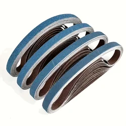 Premium 10 - inch Sanding Belts Set - 10/12 Pieces with Fused Alumina Zirconia, Assorted Grits 40 | 60 | 80 | 120 (10pcs  120Grits)