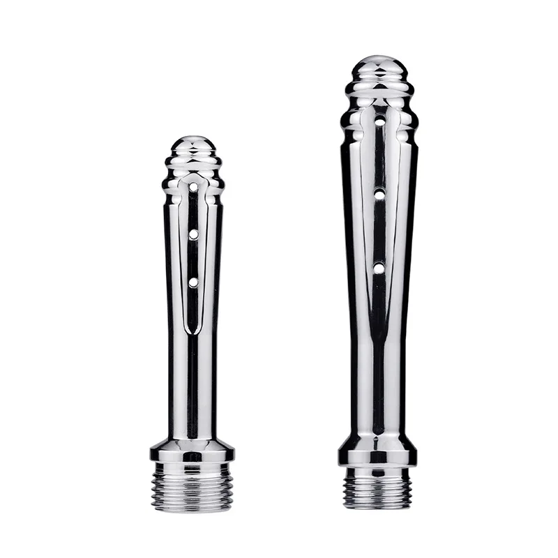 Vaginal Anal Irrigator Reusable Stainless Steel Metal Anal Dilator Faucets Shower Rushed Enema Shower Cleaning Butt Tap