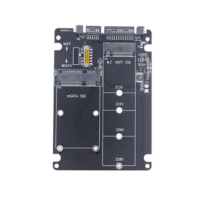 Hard Drive Adapter SSD Adapter Adapter SSD M2 mSATA to SATA3.0 6Gbps Board 2.5