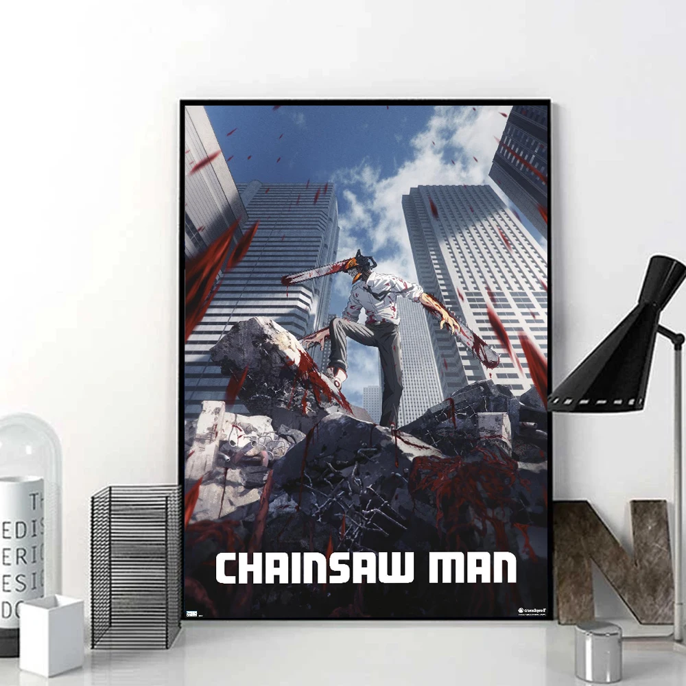 Chainsaw Man Anime Wall Art Canvas Poster