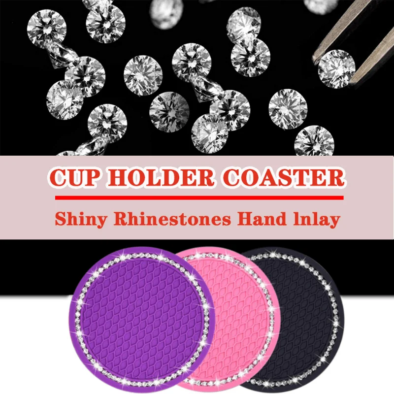 2pcs 자동차 코스터 워터 컵 병 홀더 Anti-slip 패드 매트 실리카 젤 인테리어 장식에 대 한 방수 자동차 스타일링 액세서리