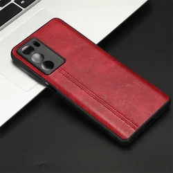 Luxurious PU Leather Soft Edge Phone Cover for Motorola Moto G200 5G (Red)