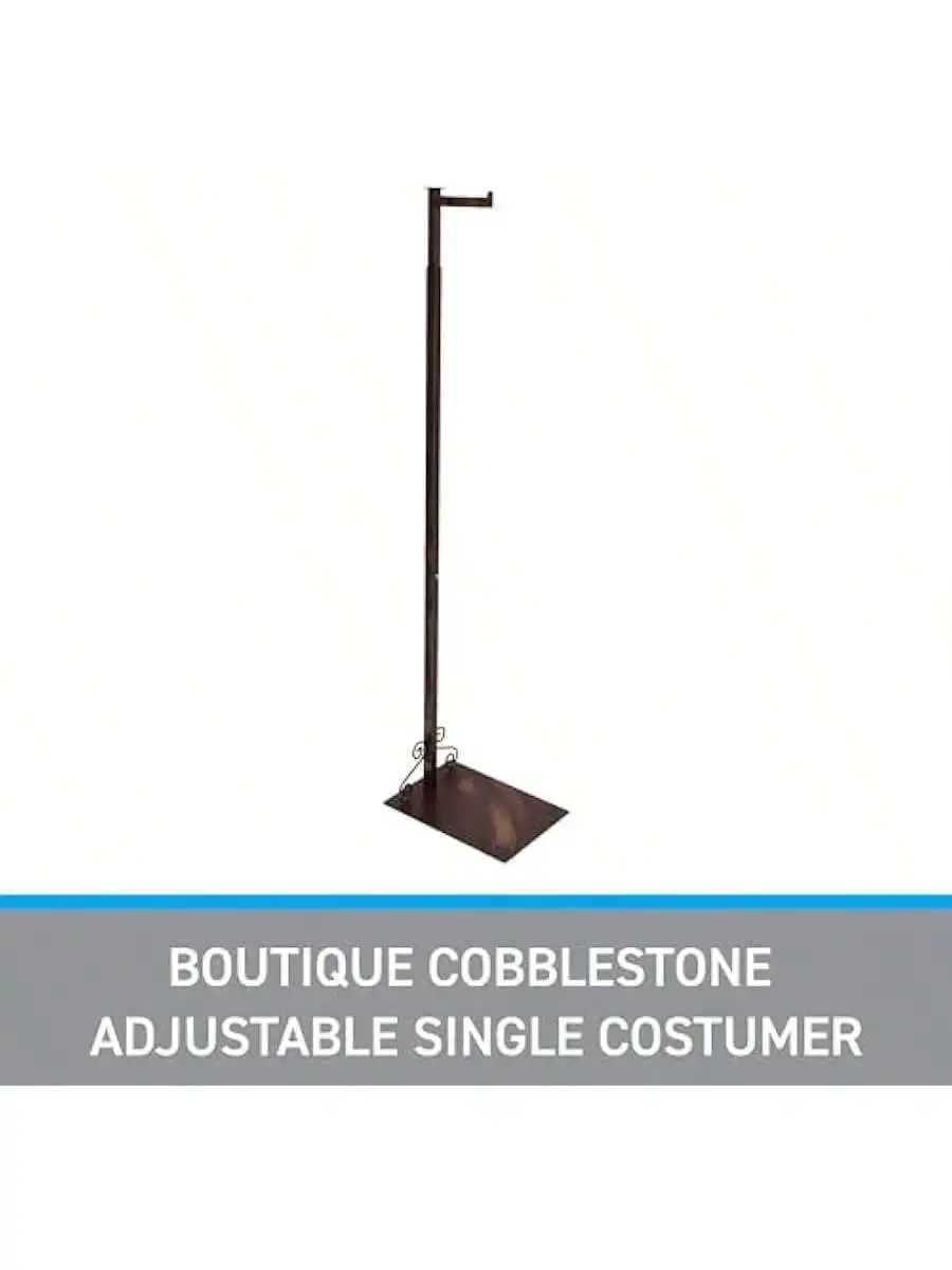 SSWBasics Adjustable Cobblestone Costumer Stand Single Arm Clothes Rack - Retail Clothing and Garment Display Stand Idea 3