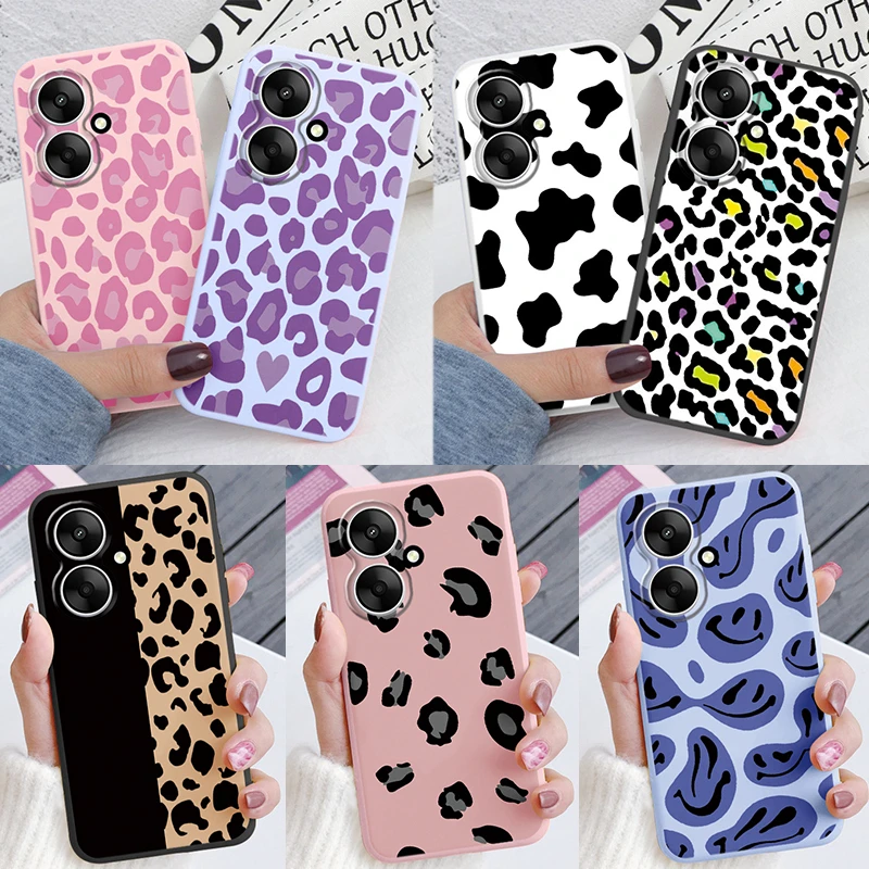 Leopard Print Shockproof Soft Silicone Phone Case Cover for Xiaomi Redmi 13C 5G 6.74