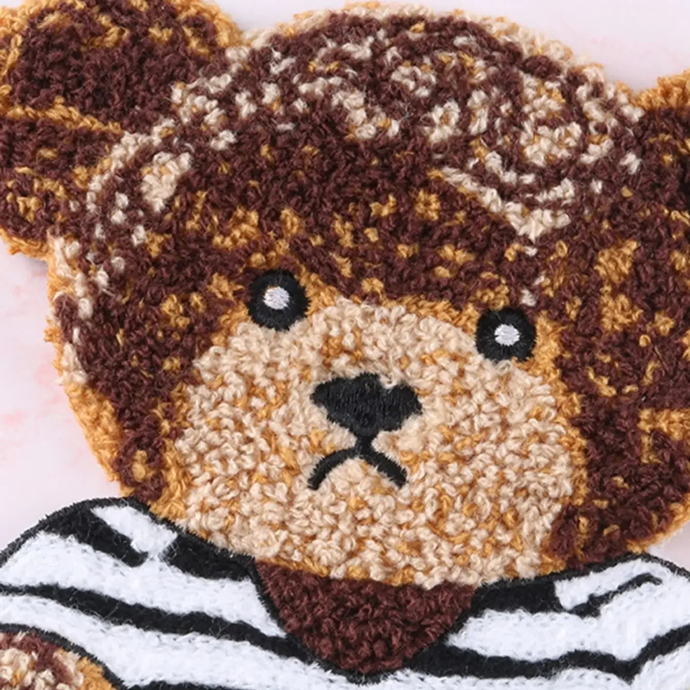 Towel Cute Bear Embroidery Patches Clothing Accessories