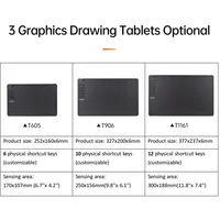 T1161 Graphics Tablet for Drawing, Ultra-thin Art Sketch Digital Pad with Battery-free Stylus 8 Pen Nibs 8192 Levels Pressure 2