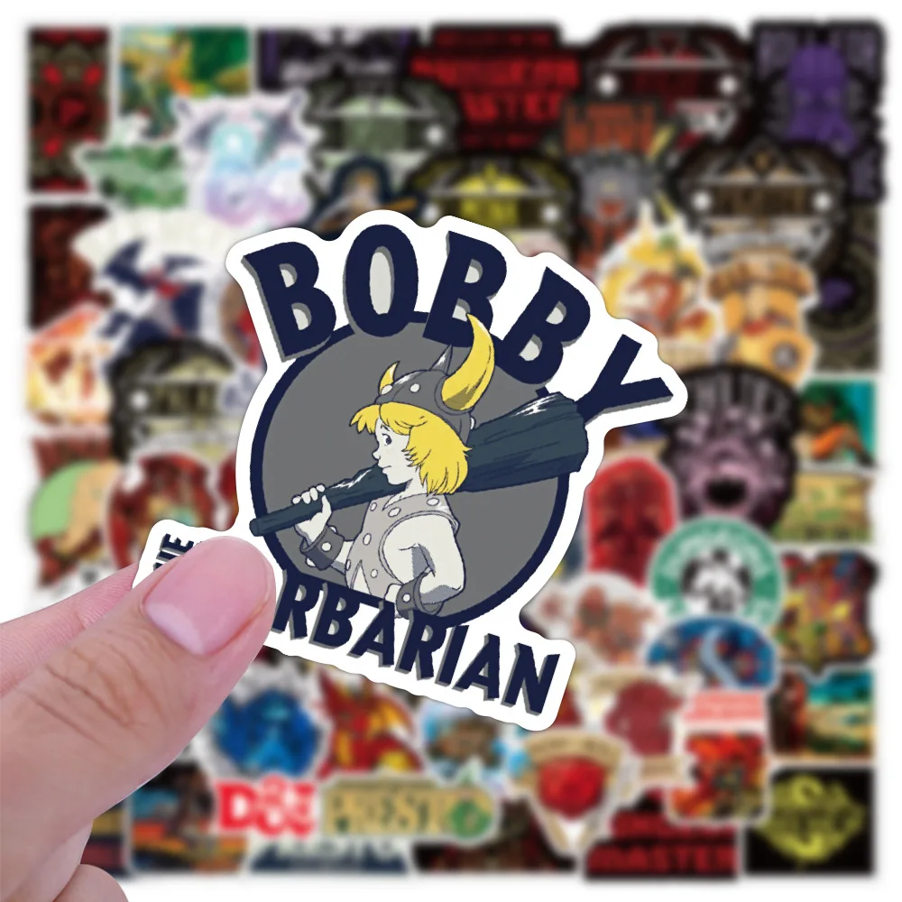 100 Stickers Dungeons & Dragons Per Veri Appassionati - Adesivi In Vinile Impermeabili Per PC, Bottiglie, Skate E Chitarra - Foto 8