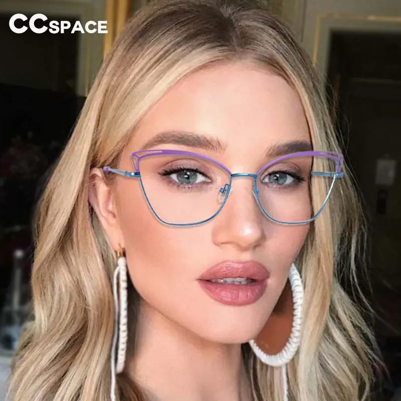 54264 Die neuen Cat Eye Fashion Damen Anti-Blaulicht-optische Brillengestelle Computerbrillen