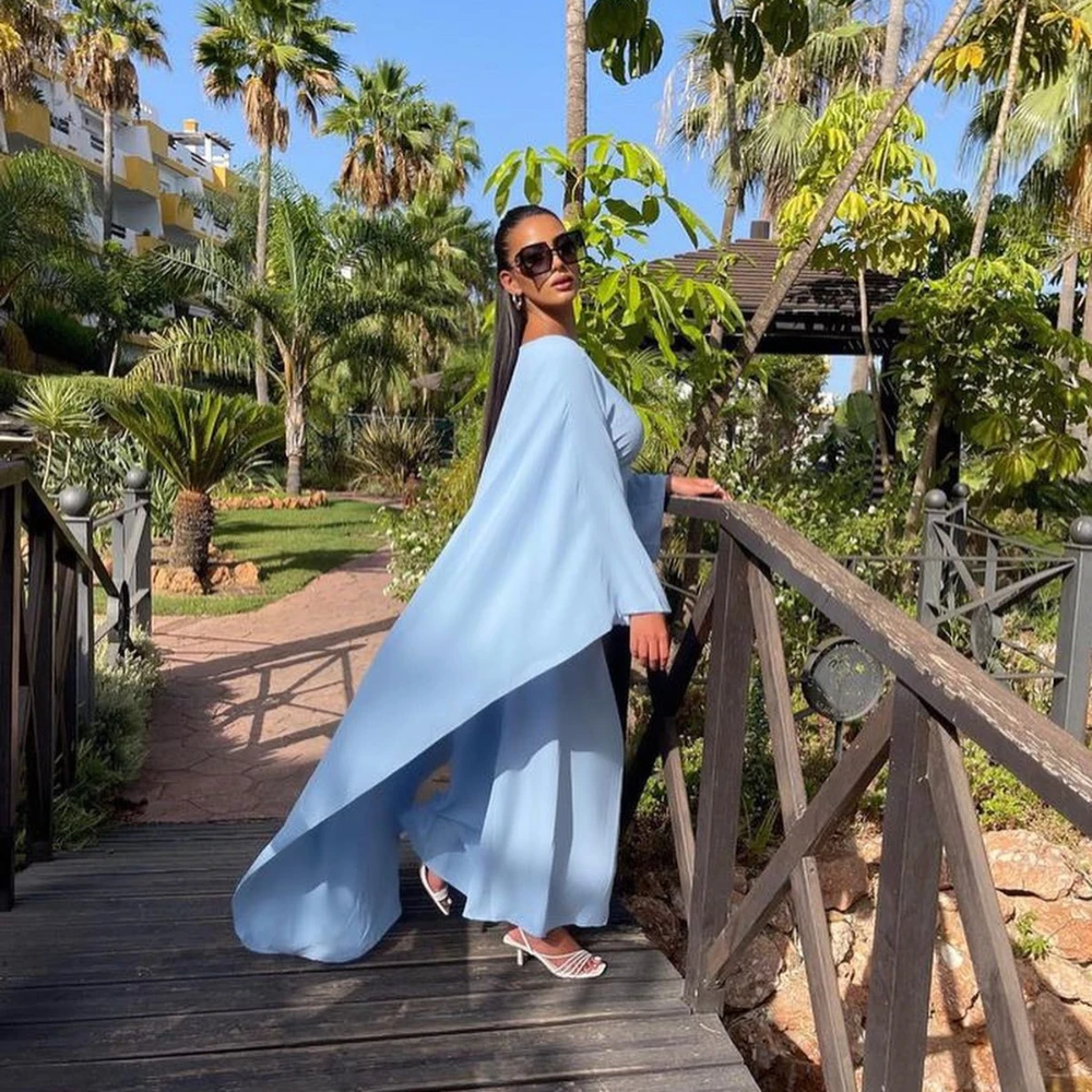 Ramadan Abaya Islam Muslim Summer Batwing Sleeve Maxi Dress Kebaya Abayas Women Kaftan Robe Musulmane Elegant Femme Vestidos