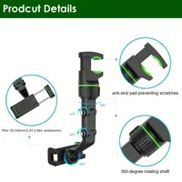 Rearview Mirror Phone Holder 360° Rotatable and Retractable Car Phone Mount Multifunctional Rear View Mirror Holder for All Car 3