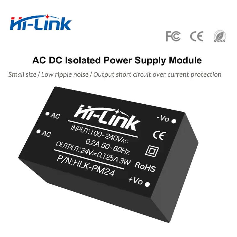 10PCS HLK-PM01 PM03 PM09 PM12 PM15 PM24 AC-DC 전원 모듈 3W 절연형 3.3V/5V/9V/12V/15V/24V 출력 85-265VAC 입력