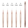 7/9/11/15/20mm Rose gold Nail Liner Brush French Stripe Painting Tools Nail Drawing Pen 5