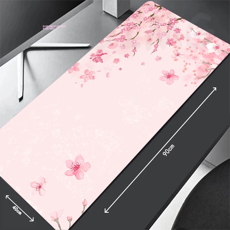 thumbnail image 1 of Alfombrillas de ratón grandes para videojuegos, alfombrilla de ratón Sakura para ordenador, alfombrilla de ratón de 90x40cm, almohadillas de escritorio para teclado de PC, alfombra de mesa, 1 of 5