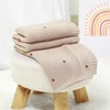 Baby Blankets 90*70cm Knitted Newborn Infant Kids Boys Girls Ultra-Soft Cotton Muslin Swaddle Wrap Stuff Toddler Comforter Sheet 6