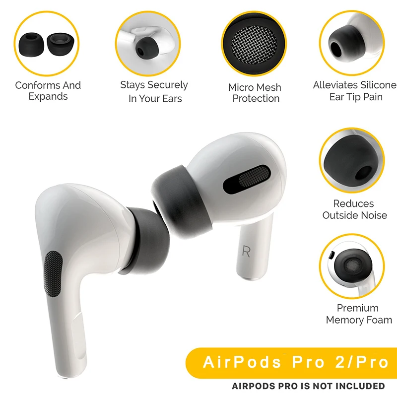Memory Foam Tips for Apple Airpods Pro Foam Eartips Ear buds