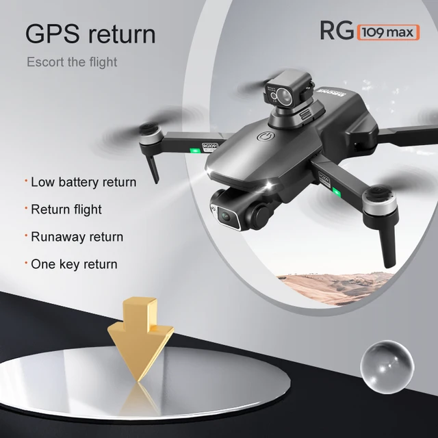 RG109 MAX RC Drone 4K HD Dual Camera WiFi FPV GPS Quadcopter Dron Brushless Motor Aircraft 360 ° Laser Obstacle Avoidance Drones 5