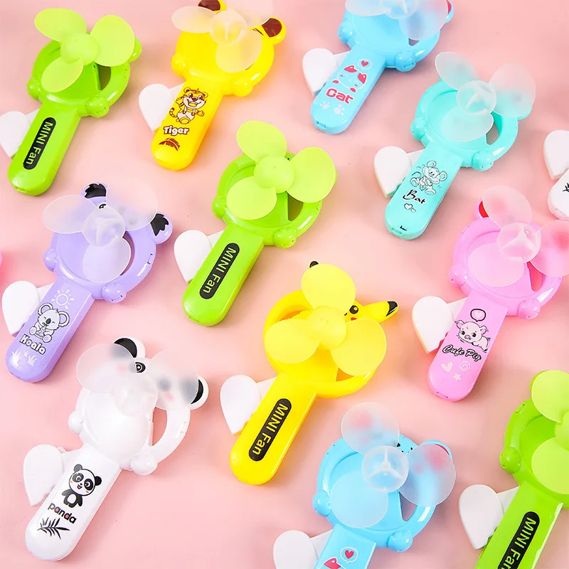 10Pcs Mini Cartoon Summer Portable Hand Pressure Fan for Kids Adult Birthday Gifts Party Favors Goodie Bag Toys Pinata Fillers party toys toy gift filler folding hand fan