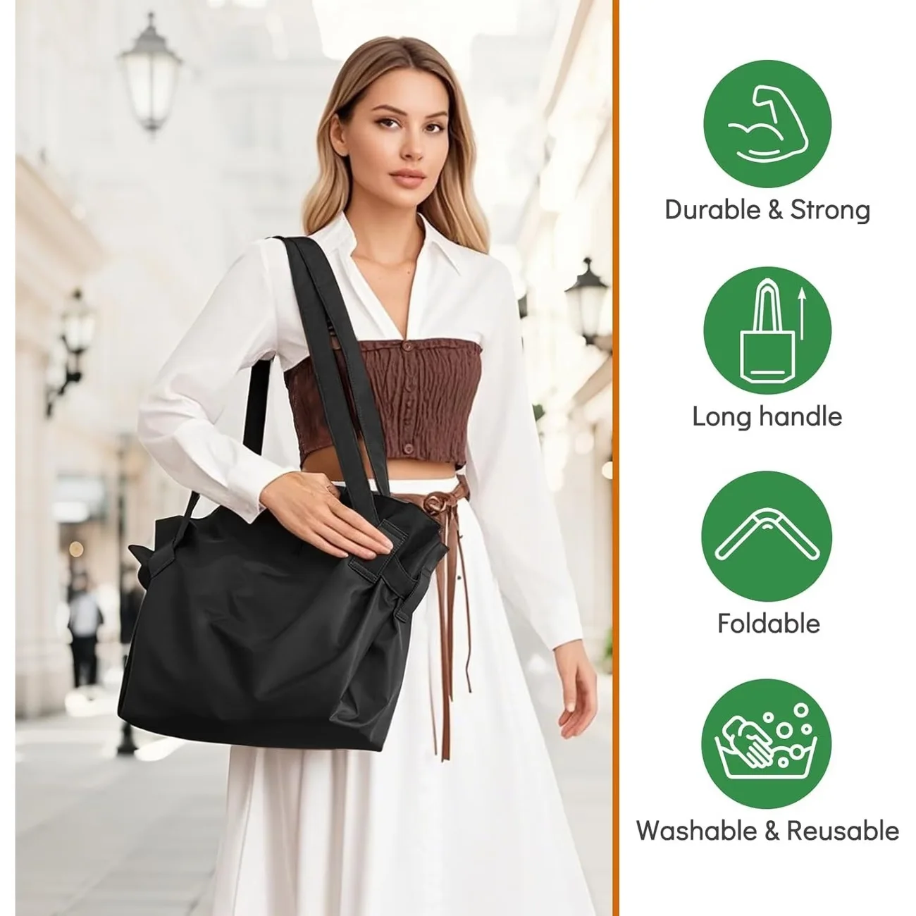 Spacious Foldable Travel Organizer - Durable, Lightweight & Waterproof Tote Bag
