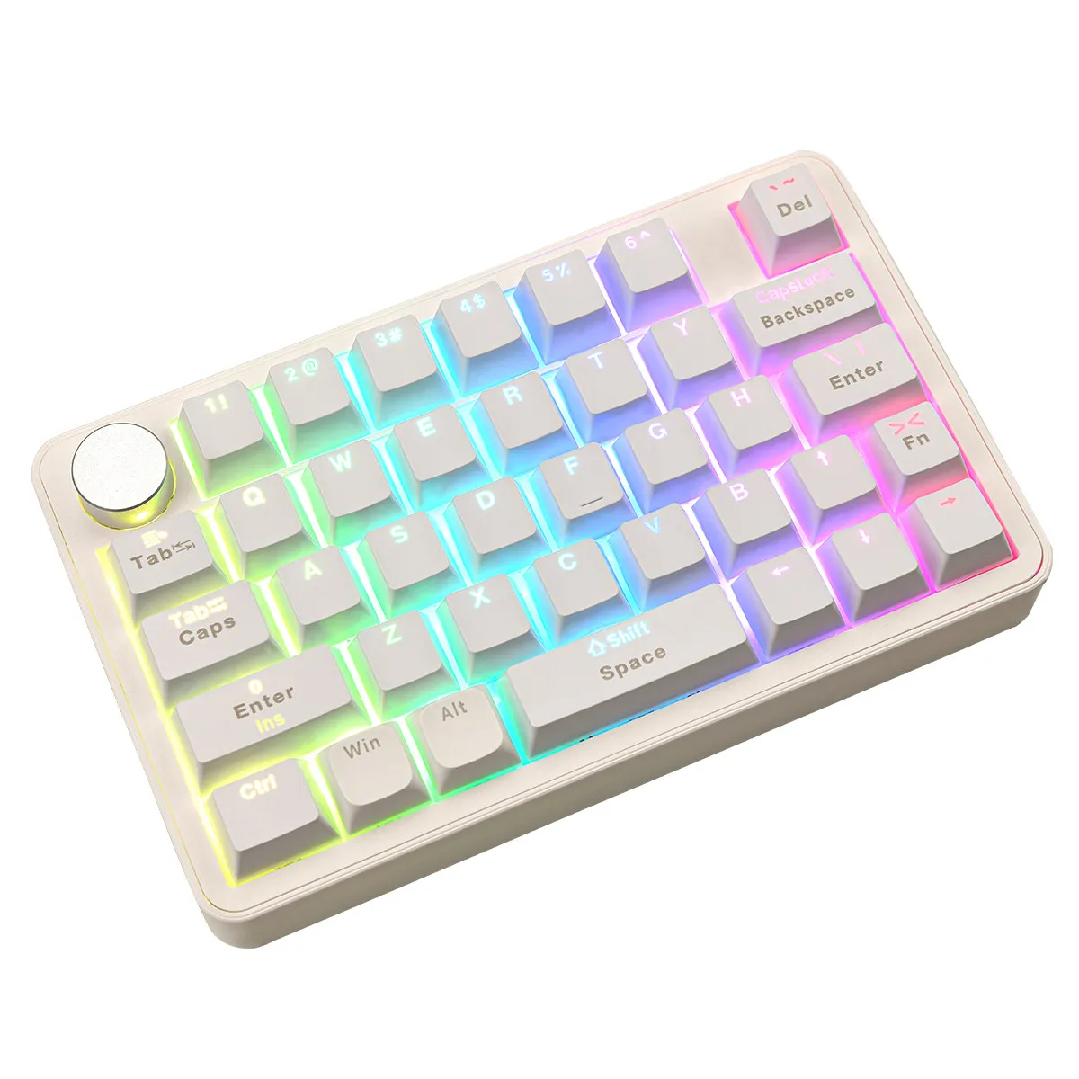 CM40 트라이 모드 한 손 기계식 키보드 핫 스왑 RGB 기계식 키보드 블루투스 40% 레이아웃 38키 드로잉 게이머 선물