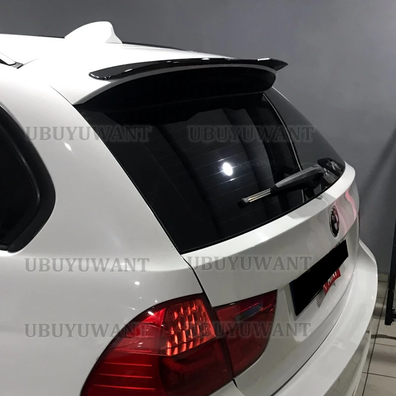 Spoiler Extension Per Bmw 3 E91 M-Pack Facelift Serie 3 Touring 2005-2012 Abs Plastica Car Tail Trunk Wing Spoiler Sul Tetto Posteriore