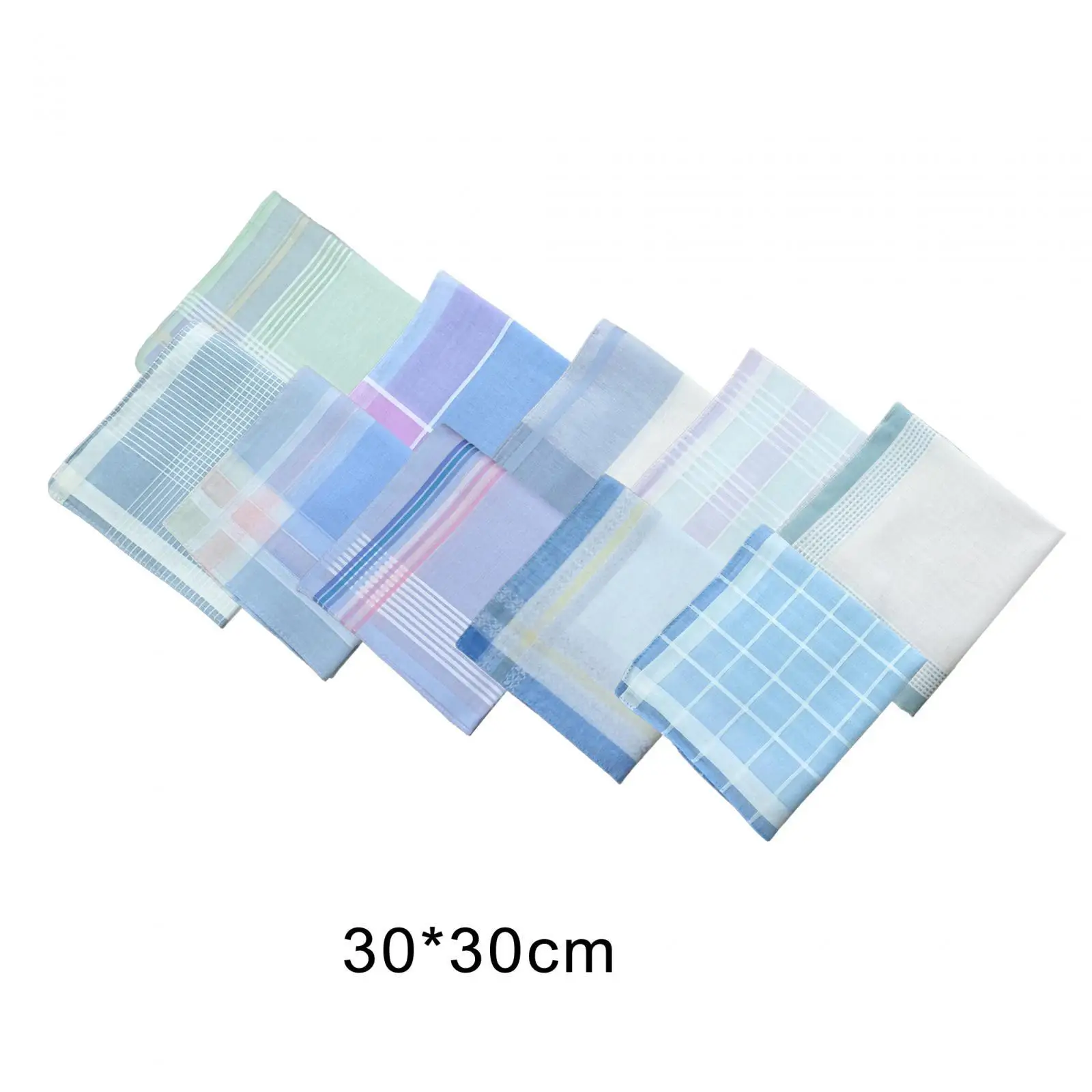 10Pcs Handkerchiefs for Men 30x30cm Assorted Mens Gifts Kerchief Classic Hankies for Formal Celebration Suit Birthday Casual