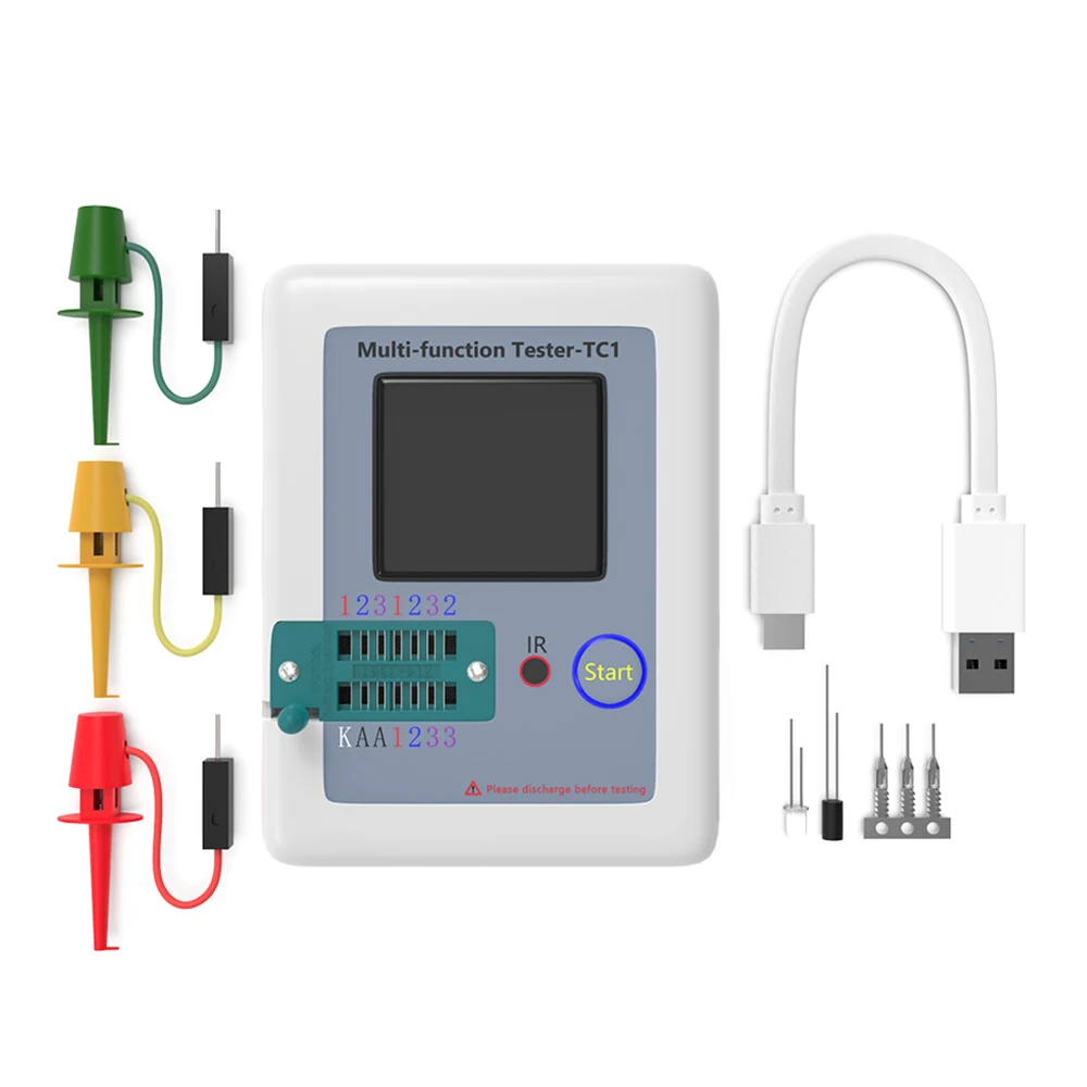 LCR-TC1 LCR-T7 Transistor Tester Multimeter Colorful Display TFT For Diode Triode MOS/PNP/NPN Capacitor Resistor Transistor digital multimeter transistor tester multimeter tester