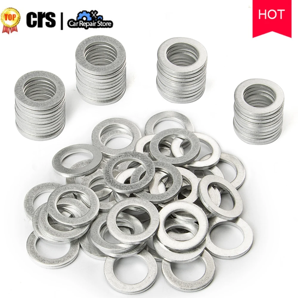 100 x Engine Repair Part Oil Drain Plug Crush Washer Gasket For Honda Acura 94109-14000 oil drain plug gasket oil drain plug seal washer