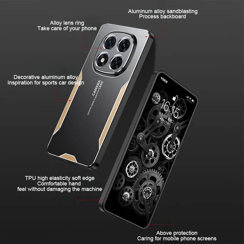 Luxury Aluminum Alloy Matte Back Phone Case - Cold Skin Feel Protective Cover