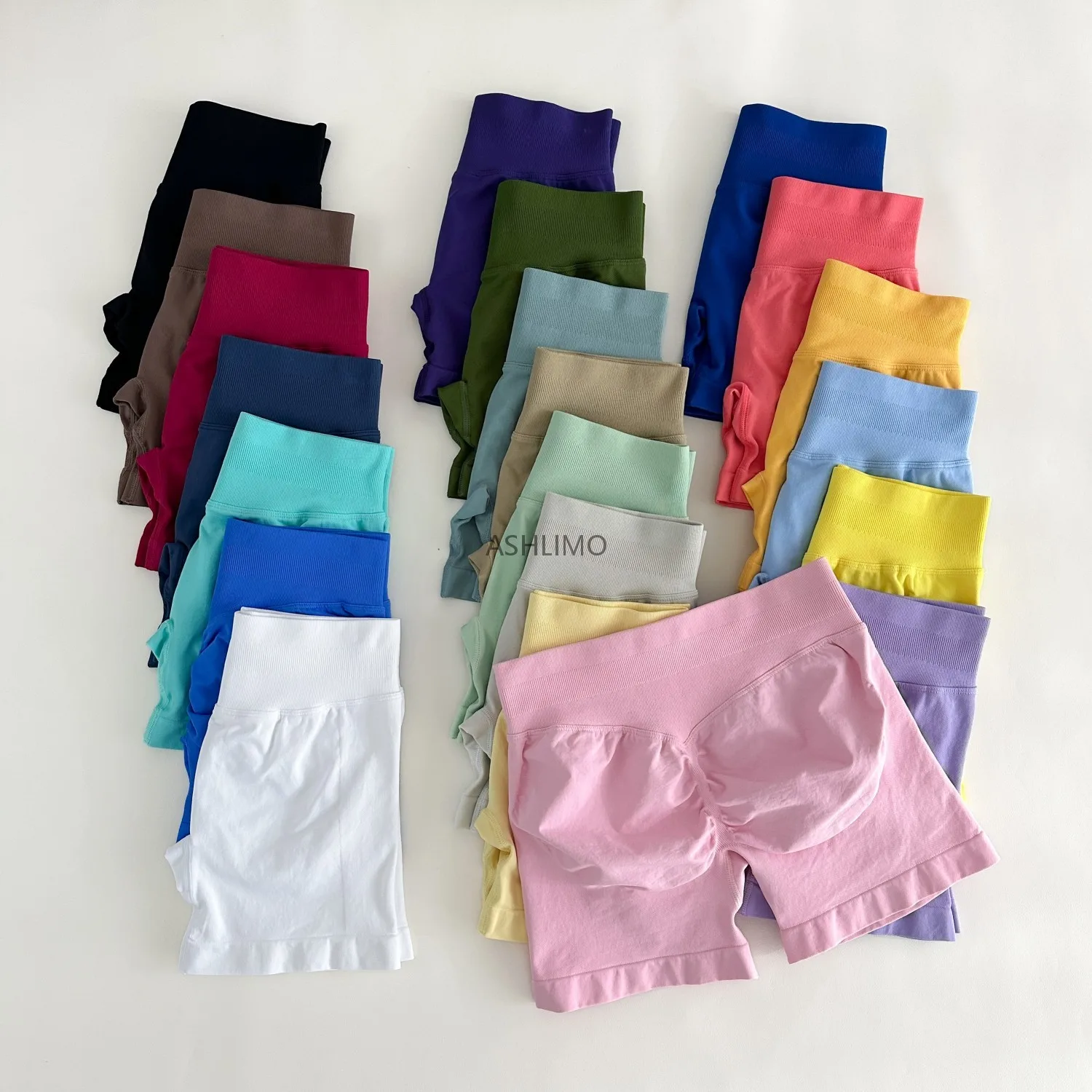 Sports Shorts Running Shorts Yoga Shorts Workout Shorts Seamless Shorts Women Scrunch Bum Gym Shorts Low Ribbed Band Seamless Yoga Workout Biker Short Stretch Fitness Short